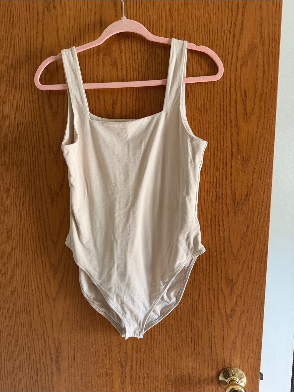 Old Navy Cream Square Neck Bodysuit